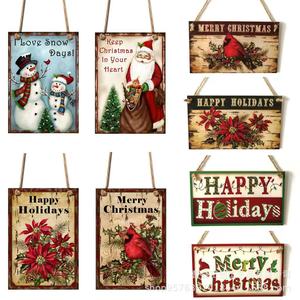 Letrero Navideño de Madera para Pared, Rectangular, Pintado, Decoración Navideña para el Hogar, Interior/Exterior, Artesanía - Product Image 5