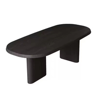Combinaison table et chaise de salle à manger noire de haute qualité pour appartement et hôtel meubles de salle à manger solides en bois de style moderne pour 4 personnes