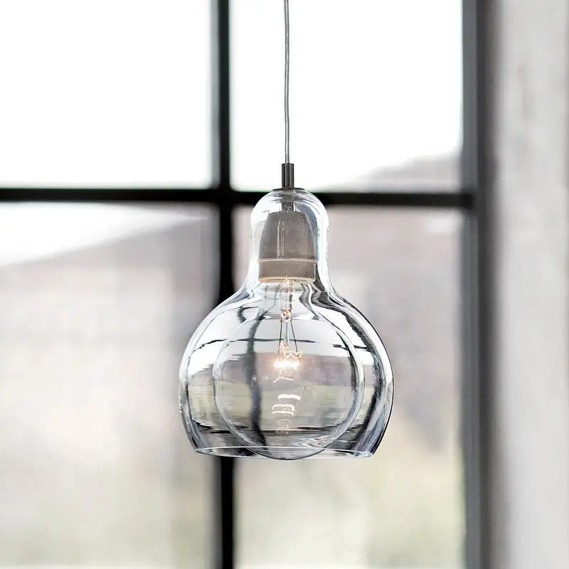 Glass Globe Pendant Light Modern chandelier lamp E27 light bulb For Kitchen Island Dining Room Hallway