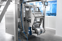Machines d'emballage haute vitesse 120-150 sacs/min pour noix, plantains, fruits secs, chips, grains de café, machine de pesage et de remplissage