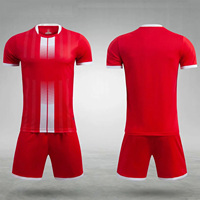 Ensemble d'uniformes de football unisexe pour adultes, couleur unie, pour matchs et entraînements, avec impression de numéros et de lettres, séchage rapide