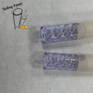 Tube à papier à fumer en verre violet personnalisé, diamètre de la bouche 8MM-10MM, avec une bonne sensation de fumée - Product Image 6
