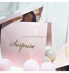 <span class=keywords><strong>Boîte</strong></span> cadeau surprise pour la Saint-Valentin et les anniversaires, grand carton <span class=keywords><strong>à</strong></span> ballons, boîtes rigides en carton de qualité, couleur personnalisée, recyclable - Product Image 4