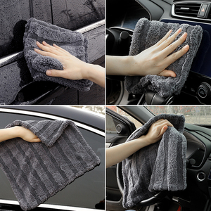 Serviette en microfibre de haute qualité à boucles torsadées rayées en corail, super absorbante, séchage rapide, pour le <span class=keywords><strong>lavage</strong></span> de <span class=keywords><strong>voiture</strong></span> - Product Image 6