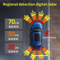 Navegador GPS Universal para Automóvil Android de 9.0 Pulgadas con 8 Sensores de Aparcamiento, Radar de Aparcamiento Delantero y Trasero, Sistema de Ayuda para Reversa de 12-24V