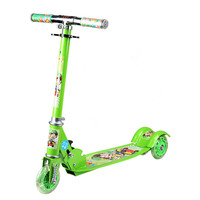 Trottinette Monopode Métallique à Trois Roues pour Enfants, Garçons et Filles de 3 Ans et Plus, Pliable