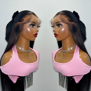 Peluca de Cabello Humano Indio Virgen con Encaje HD, 100% Sin Pegamento, Peluca Completa de Encaje con Cutícula Alineada, Pelucas con Frente de Encaje para Mujeres Negras - Product Image 3