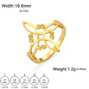 Anillos <span class=keywords><strong>de</strong></span> <span class=keywords><strong>Nudo</strong></span> Celta Irlandés en Oferta, <span class=keywords><strong>Anillo</strong></span> <span class=keywords><strong>de</strong></span> <span class=keywords><strong>Nudo</strong></span> <span class=keywords><strong>de</strong></span> <span class=keywords><strong>Bruja</strong></span> <span class=keywords><strong>de</strong></span> Acero Inoxidable para Mujeres y Hombres, Estilo Vintage para Boda o Compromiso - Product Image 6