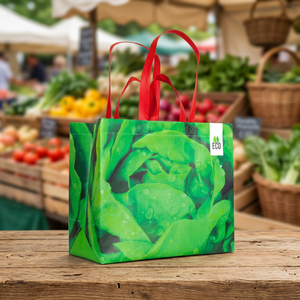 Sac fourre-tout réutilisable en polypropylène tissé pour les courses, avec coutures renforcées, pour les supermarchés et les applications de vente au détail - Product Image 1