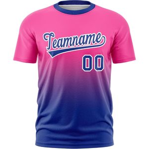 T-shirt de baseball personnalisé à dégradé de couleurs, nom et numéro d'équipe personnalisés, impression par sublimation, jersey de sport unisexe respirant - Product Image 1