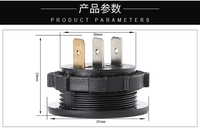 Chaud étanche rond 8-60V Mini Oled Dc double voltmètre numérique ampèremètre affichage tension et ampli affichage bateau voiture moto