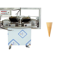 Machine professionnelle de fabrication de gaufres, gaufrier industriel automatique pour cornets de sucre roulés, machine à faire des cornets de crème glacée