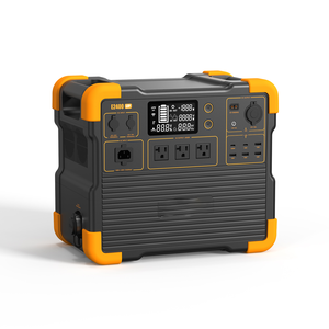 Station d'alimentation portable 2400W 2048Wh, générateur solaire de secours pour la maison et le camping - Product Image 1