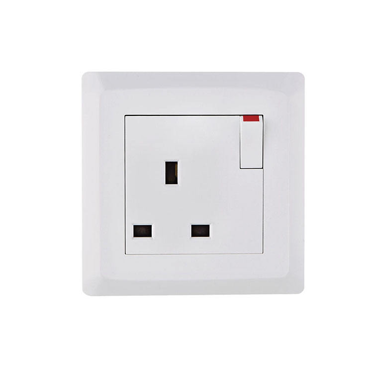 Best Selling Electrical Home Use UK Standard White Switches and Socket 13A 250V Socket Outlet Light Wall Switches With USB