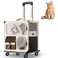 Sac de transport pliable pour animaux de compagnie approuvé par les compagnies aériennes, sur roulettes, grand format, pour extérieur, avec roues