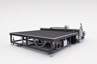 Machine de découpe de verre CNC3726 à chargement automatique, coupeur rotatif à 360°, table de rupture à flot d'air, épaisseur de coupe 3-19 mm, 150 m/min
