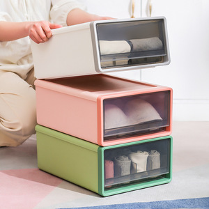 Armoire de <span class=keywords><strong>rangement</strong></span> transparente en plastique PP avec boîtes de <span class=keywords><strong>rangement</strong></span> de type tiroir carré pour la finition des vêtements et des <span class=keywords><strong>sous</strong></span>-vêtements - Product Image 3