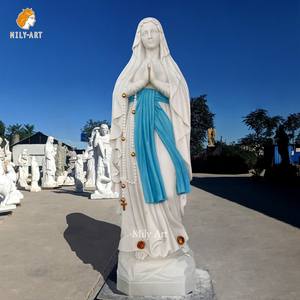 マイリーライフサイズ宗教大理石聖母マリア像ルルドの聖母彫刻 - Product Image 2