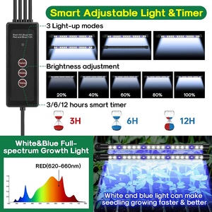 Phổ đầy đủ thông minh điều chỉnh độ sáng thực vật nảy mầm Khay Hạt giống khởi động khay với ánh sáng tăng trưởng trong nhà timeable Vòng khay - Product Image 4