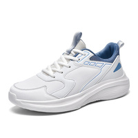 Chaussures de sport décontractées pour hommes les plus vendues avec surface en cuir amortissante, polyvalentes, légères et à semelle souple