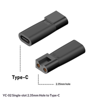 Adaptateur de conversion universel USB-C 7 styles pour rasoir, port DC femelle 5,5*2,1 mm, connecteur 3A à charge rapide avec LED pour ordinateur portable et téléphone portable