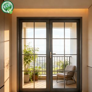 Fabricant du Guangdong, designs de portes d'entrée de villa, porte en aluminium et verre pour entrée principale - Product Image 1