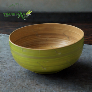 Bol en bambou moderne écologique fait à la main naturel réutilisable bol à riz en bambou filé ensemble Vietnam cuisine vaisselle fournisseur - Product Image 5