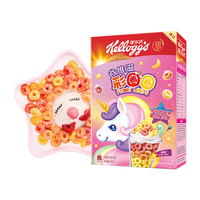 Céréales en vrac en gros, Cercle de couleurs, Petit-déjeuner pour enfants, Cercle arc-en-ciel croustillant Weizi, Boisson instantanée au lait à bulles