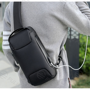 FULIYA, impermeable, personalizado, antirrobo, bandolera, bandolera de moda para hombre, bolso de pecho para motocicleta con cargador de teléfono - Product Image 5