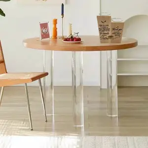 Custom Latest Clear Acrylic Furniture Legs For Table And Bed Lucite Modern Clear Decor plexiglass Furniture Sofa Chair Table leg