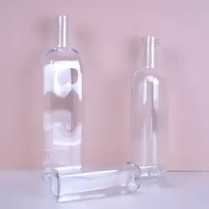 250ml 500ml 750ml 1000ml Botellas vacías de PET transparente Botella de plástico de aceite de oliva con tapas