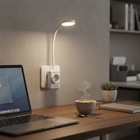 Lampe de lecture murale LED intelligente Euro, à intensité variable, avec prise Euro, USB et Type-C, pour chambre à coucher