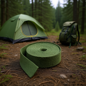 Nastro per Tracolla Borsa Ilan 2.5Cm X 3.6M in Tessuto Verde Militare - Product Image 2