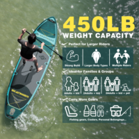 Planche de paddle gonflable large Skatinger Majestic Voyage 11'6"x35"x6" pour la famille