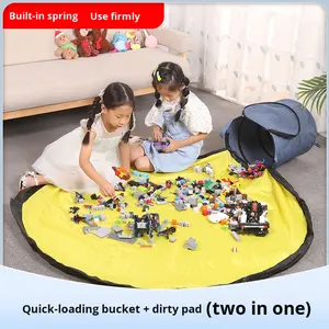 กล่องเก็บของเล่นเด็กแบบถอดประกอบได้ขนาดใหญ่ สำหรับเก็บของในห้องนอน ผ้าอ๊อกซ์ฟอร์ด เหมาะสำหรับเก็บตัวต่อเลโก้ ตุ๊กตา และของเล่นอื่นๆ - Product Image 1