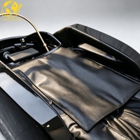 Fauteuil de lavage de cheveux électrique haut de gamme avec massage, entièrement réglable, inclinable, en cuir PU et éponge haute densité