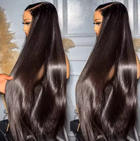 Perruque Lace Front Cheveux Humains 13x4 HD Lace Ombré Brun Blond Miel Sans Colle Pré-Pluckée pour Femmes Noires