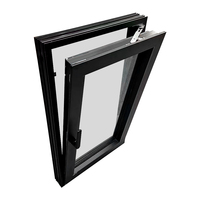 Fenêtres à battants en aluminium, double vitrage, modernes, à ouverture basculante, européennes, pliantes, fixes, à persiennes, pour villa, résidentielles, insonorisées, avec poignée et charnières