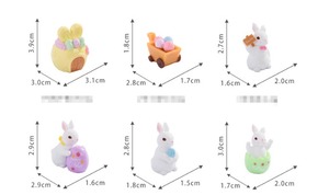 Figurines <span class=keywords><strong>de</strong></span> lapin <span class=keywords><strong>de</strong></span> Pâques en résine 3D, maison d'œuf, chariot à main, lapin, Kawaii, pour <span class=keywords><strong>les</strong></span> fêtes <span class=keywords><strong>de</strong></span> printemps, <span class=keywords><strong>prairie</strong></span>, pâte à modeler, slime, centre <span class=keywords><strong>de</strong></span> table <span class=keywords><strong>de</strong></span> fête - Product Image 2