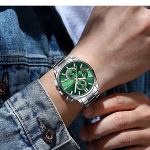 Montre sport chronographe à quartz CURREN 8475 pour hommes - Bracelet en acier inoxydable et cadran multifonctionnel - Product Image 5