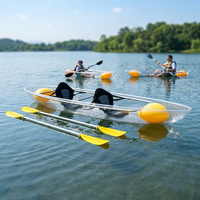 Kayak transparent en PC, bateau de pêche transparent, canoë transparent avec fond transparent