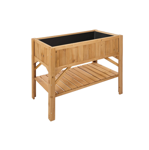 <span class=keywords><strong>Jardinera</strong></span> cuadrada <span class=keywords><strong>de</strong></span> madera elevada para huerto, con bandeja para semilleros y almacenamiento para herramientas, ideal para jardín e invernadero. - Product Image 1