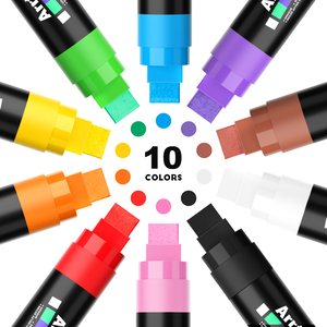 <span class=keywords><strong>Arrtx</strong></span> 10 Classic Colors AACM-0515 15mm Acrylique Jumbo Marker 25g Encre Sku:AR1100123 - Product Image 3