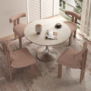 Small Medieval <strong>Tulip</strong> Round Dining <strong>Table</strong> for Home for Apartments Designed for Negotiations - Product Image 5