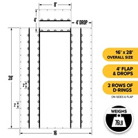 Bâche de camion en PVC 900 GSM, épaissie, anti-déchirure, imperméable, pour extérieur, pour remorque à benne basculante, usage intensif