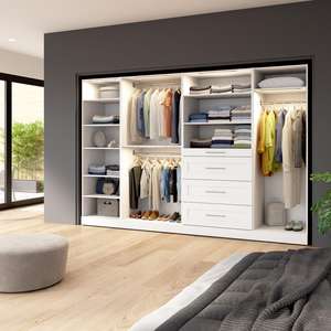 ระบบตู้เ<span class=keywords><strong>ส</strong></span>ื้อผ้าแบบแยก<span class=keywords><strong>ส</strong></span>่วนพร้อม<span class=keywords><strong>ช</strong></span>ั้นวางลิ้น<span class=keywords><strong>ช</strong></span>ักแท่งเสื้อผ้าและไฟ LED <span class=keywords><strong>ส</strong></span>ไตล์เครื่องปั่น121W x 25D - Product Image 2