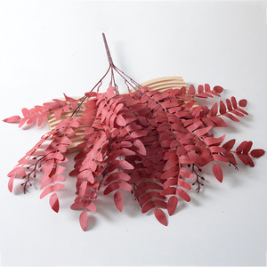 Sutra plastik buatan tangan dekoratif hijau uir daun dan bunga Bunch untuk kembali ke sekolah - Product Image 3