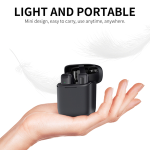 Micrófono Lavalier inalámbrico XTUGA J13 con estuche de carga tipo C/Lightning para grabación de video y <span class=keywords><strong>Vlogging</strong></span> hecho de plástico - Product Image 2