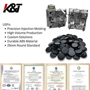 Bases rondes en plastique de précision de 25 mm pour miniatures de wargames, moulage par injection personnalisé, accessoires de <span class=keywords><strong>jeu</strong></span> en grande quantité - Product Image 1