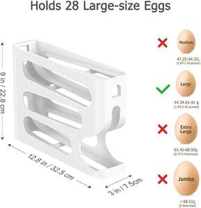 Porte-œufs pour réfrigérateur, distributeur automatique d'œufs roulants pour réfrigérateur, comptoir, cuisine - Organisateur d'œufs gain de place - Product Image 2